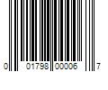 Barcode Image for UPC code 001798000067