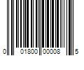 Barcode Image for UPC code 001800000085