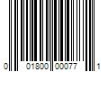 Barcode Image for UPC code 001800000771