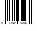 Barcode Image for UPC code 001804000067