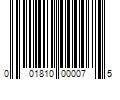 Barcode Image for UPC code 001810000075