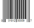 Barcode Image for UPC code 001812000097