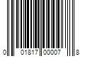 Barcode Image for UPC code 001817000078