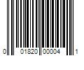 Barcode Image for UPC code 001820000041