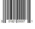 Barcode Image for UPC code 001821000071