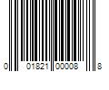 Barcode Image for UPC code 001821000088