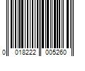 Barcode Image for UPC code 0018222005260