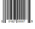 Barcode Image for UPC code 001827000075