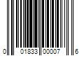 Barcode Image for UPC code 001833000076