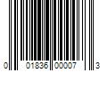 Barcode Image for UPC code 001836000073