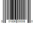 Barcode Image for UPC code 001836000080