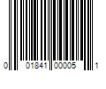 Barcode Image for UPC code 001841000051