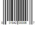 Barcode Image for UPC code 001842000067