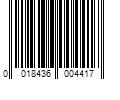 Barcode Image for UPC code 0018436004417