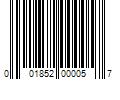 Barcode Image for UPC code 001852000057