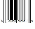 Barcode Image for UPC code 001858000075