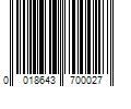 Barcode Image for UPC code 0018643700027