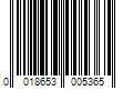 Barcode Image for UPC code 0018653005365