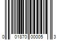 Barcode Image for UPC code 001870000053