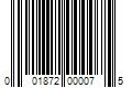 Barcode Image for UPC code 001872000075