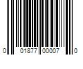 Barcode Image for UPC code 001877000070