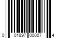 Barcode Image for UPC code 001897000074