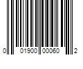 Barcode Image for UPC code 001900000602