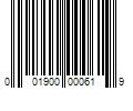 Barcode Image for UPC code 001900000619