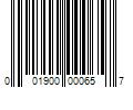 Barcode Image for UPC code 001900000657