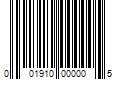 Barcode Image for UPC code 001910000005