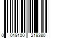 Barcode Image for UPC code 0019100219380