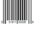 Barcode Image for UPC code 001911000066