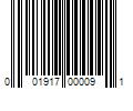 Barcode Image for UPC code 001917000091