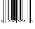 Barcode Image for UPC code 001947040333