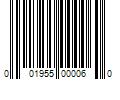 Barcode Image for UPC code 001955000060