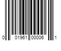 Barcode Image for UPC code 001961000061