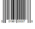 Barcode Image for UPC code 001961000078