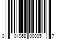 Barcode Image for UPC code 001968000057