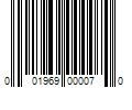 Barcode Image for UPC code 001969000070