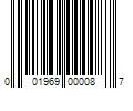 Barcode Image for UPC code 001969000087