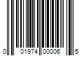 Barcode Image for UPC code 001974000065