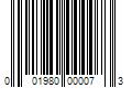 Barcode Image for UPC code 001980000073