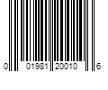 Barcode Image for UPC code 001981200106