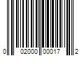 Barcode Image for UPC code 002000000172