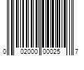 Barcode Image for UPC code 002000000257