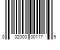 Barcode Image for UPC code 002000001179