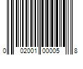 Barcode Image for UPC code 002001000058