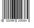 Barcode Image for UPC code 0020066209384