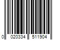 Barcode Image for UPC code 0020334511904. Product Name: TRAXXAS 5119 Ball Bearings 10x15x4mm Revo (2)