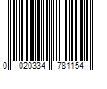 Barcode Image for UPC code 0020334781154